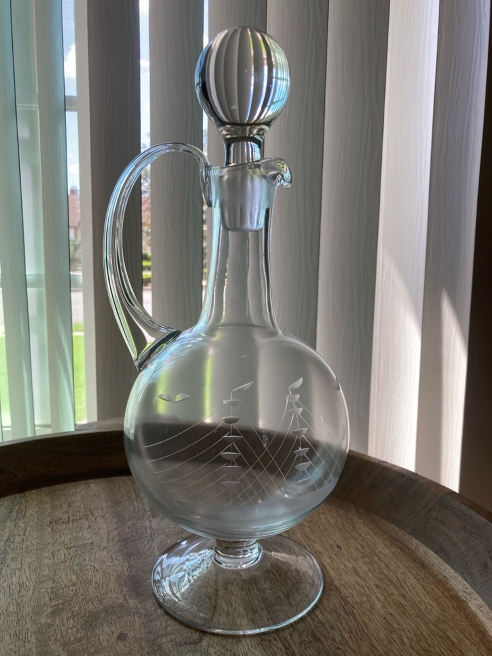 Etched Glass Decanter